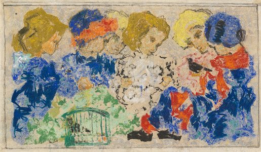 Bild: Augusto Giacometti (Stampa 1877–1947 Zürich), Studie zu "Friede", 1915, Mischtechnik auf Papier, 13.5 x 23.0 cm, Bündner Kunstmuseum Chur, Schenkung Tilla Theus, 2024
